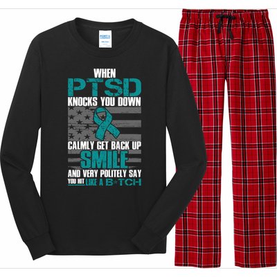 When PTSD Knock You Down Long Sleeve Pajama Set