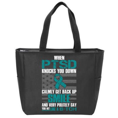 When PTSD Knock You Down Zip Tote Bag