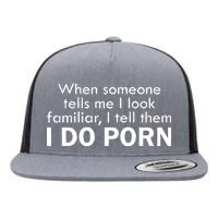 When Someone Tells Me I look Familiar I Tell The I Do Porn Flat Bill Trucker Hat