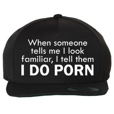 When Someone Tells Me I look Familiar I Tell The I Do Porn Wool Snapback Cap