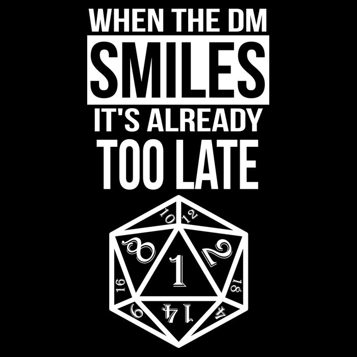 When The DM Smiles It's Already Too Late Full-Length Apron With Pockets