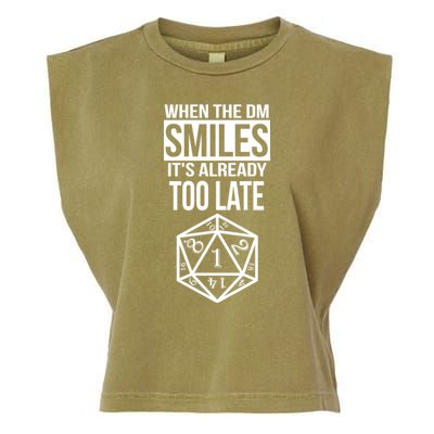 When The DM Smiles It's Already Too Late Garment-Dyed Women's Muscle Tee