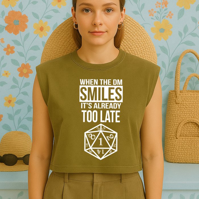 When The DM Smiles It's Already Too Late Garment-Dyed Women's Muscle Tee