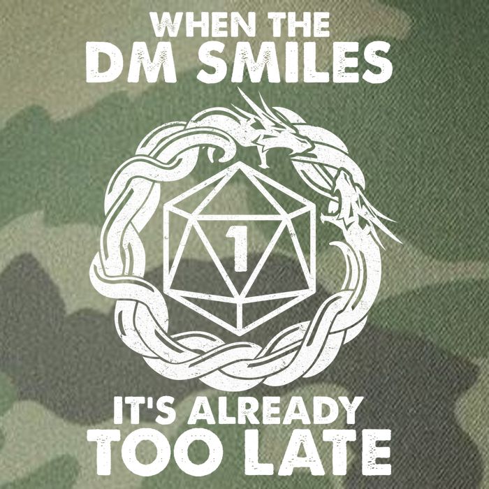 When The DM Smiles It's Already Too Late DND Legacy Tie Dye Trucker Hat