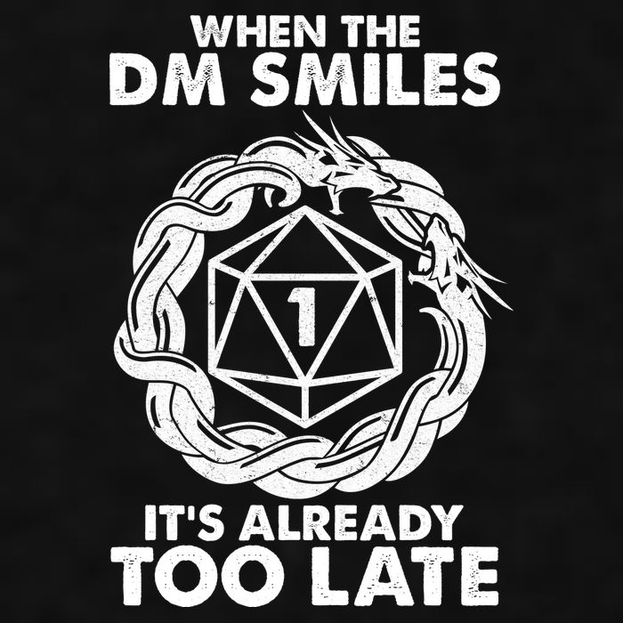 When The DM Smiles It's Already Too Late DND Ladies PosiCharge Tri-Blend Wicking Tank