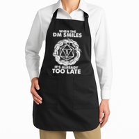When The DM Smiles It's Already Too Late DND Full-Length Apron With Pockets