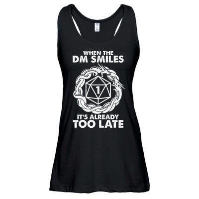 When The DM Smiles It's Already Too Late DND Ladies Essential Flowy Tank