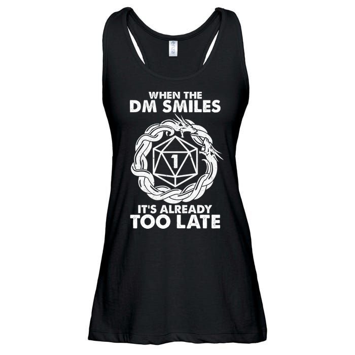 When The DM Smiles It's Already Too Late DND Ladies Essential Flowy Tank