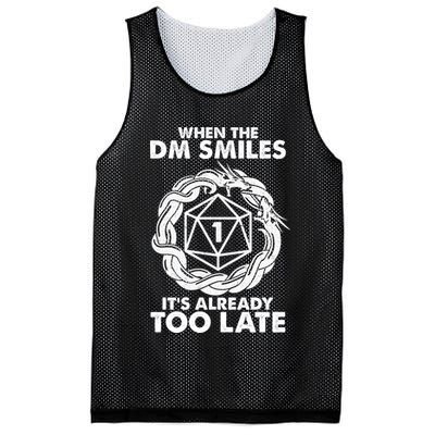 When The DM Smiles It's Already Too Late DND Mesh Reversible Basketball Jersey Tank