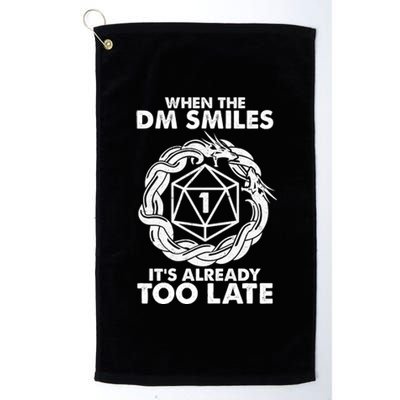 When The DM Smiles It's Already Too Late DND Platinum Collection Golf Towel