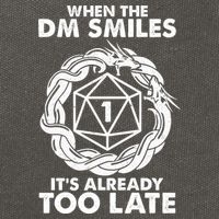 When The DM Smiles It's Already Too Late DND Cotton Canvas Backpack