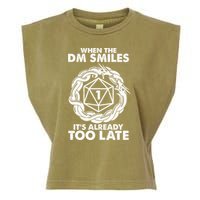 When The DM Smiles It's Already Too Late DND Garment-Dyed Women's Muscle Tee