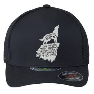 When The Snows Fall The Lone Wolf Dies, But the Pack Survives Flexfit Unipanel Trucker Cap