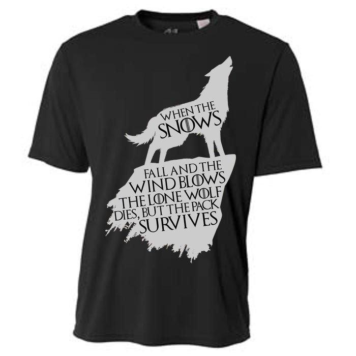 When The Snows Fall The Lone Wolf Dies, But the Pack Survives Cooling Performance Crew T-Shirt