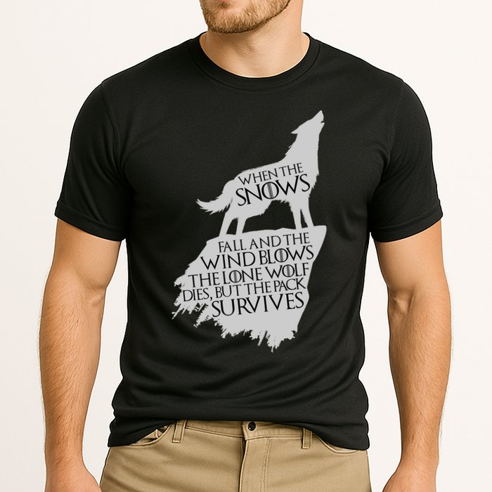 When The Snows Fall The Lone Wolf Dies, But the Pack Survives Cooling Performance Crew T-Shirt