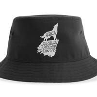 When The Snows Fall The Lone Wolf Dies, But the Pack Survives Sustainable Bucket Hat