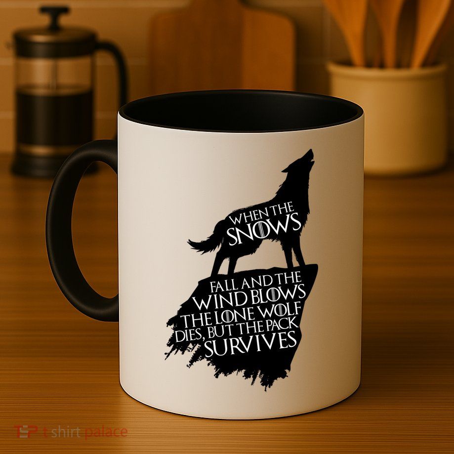 When The Snows Fall The Lone Wolf Dies, But the Pack Survives Mug