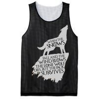 When The Snows Fall The Lone Wolf Dies, But the Pack Survives Mesh Reversible Basketball Jersey Tank