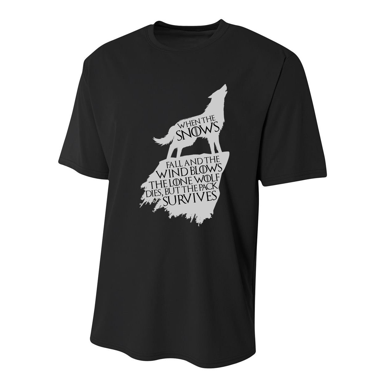 When The Snows Fall The Lone Wolf Dies, But the Pack Survives Youth Performance Sprint T-Shirt