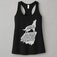 When The Snows Fall The Lone Wolf Dies, But the Pack Survives Womens Tank Top