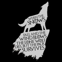 When The Snows Fall The Lone Wolf Dies, But the Pack Survives Womens Tank Top