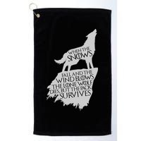 When The Snows Fall The Lone Wolf Dies, But the Pack Survives Golf Towel