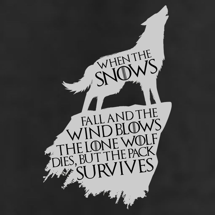When The Snows Fall The Lone Wolf Dies, But the Pack Survives Golf Towel