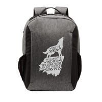 When The Snows Fall The Lone Wolf Dies, But the Pack Survives Vector Backpack