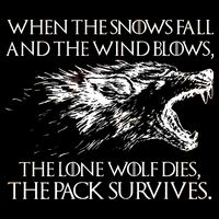 When The Snows Fall The Lone Wolf Dies But the Pack Survives Logo Backpack
