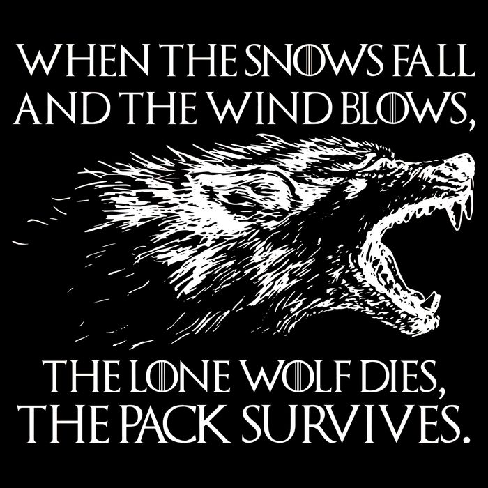 When The Snows Fall The Lone Wolf Dies But the Pack Survives Logo Backpack