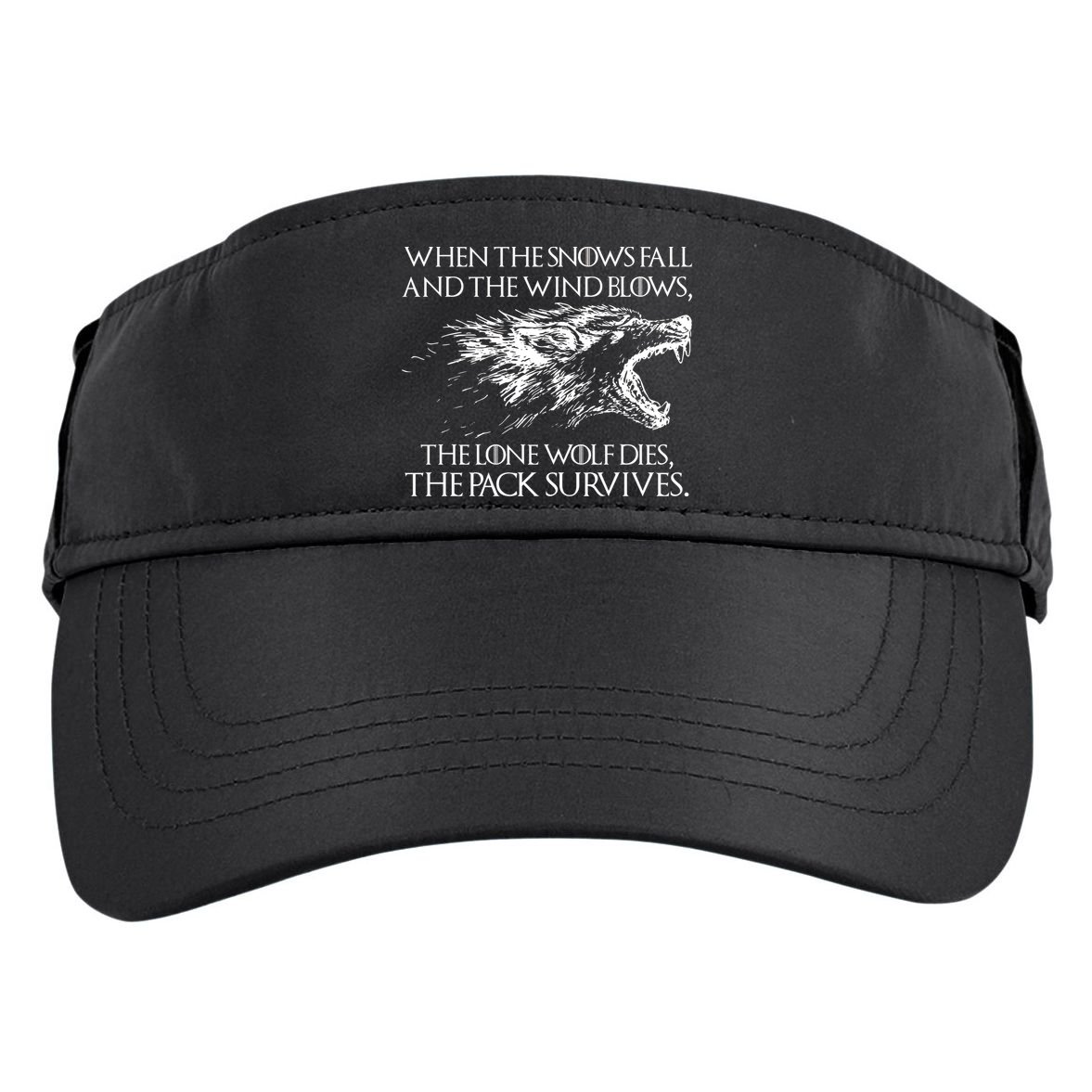 When The Snows Fall The Lone Wolf Dies But the Pack Survives Logo Adult Drive Performance Visor