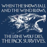 When The Snows Fall The Lone Wolf Dies But the Pack Survives Logo Cooling Performance Crew T-Shirt