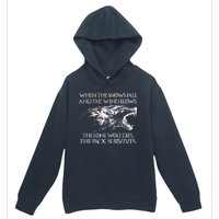 When The Snows Fall The Lone Wolf Dies But the Pack Survives Logo Urban Pullover Hoodie