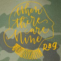When There Are Nine RBG Quote Ruth Bader Ginsburg Tribute Legacy Tie Dye Trucker Hat