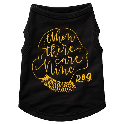 When There Are Nine RBG Quote Ruth Bader Ginsburg Tribute Doggie Tank