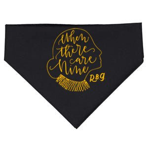 When There Are Nine RBG Quote Ruth Bader Ginsburg Tribute USA-Made Doggie Bandana