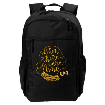 When There Are Nine RBG Quote Ruth Bader Ginsburg Tribute Backpack