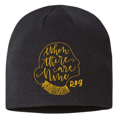 When There Are Nine RBG Quote Ruth Bader Ginsburg Tribute Sustainable Beanie