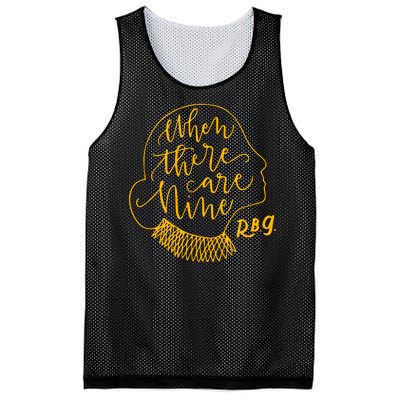 When There Are Nine RBG Quote Ruth Bader Ginsburg Tribute Mesh Reversible Basketball Jersey Tank