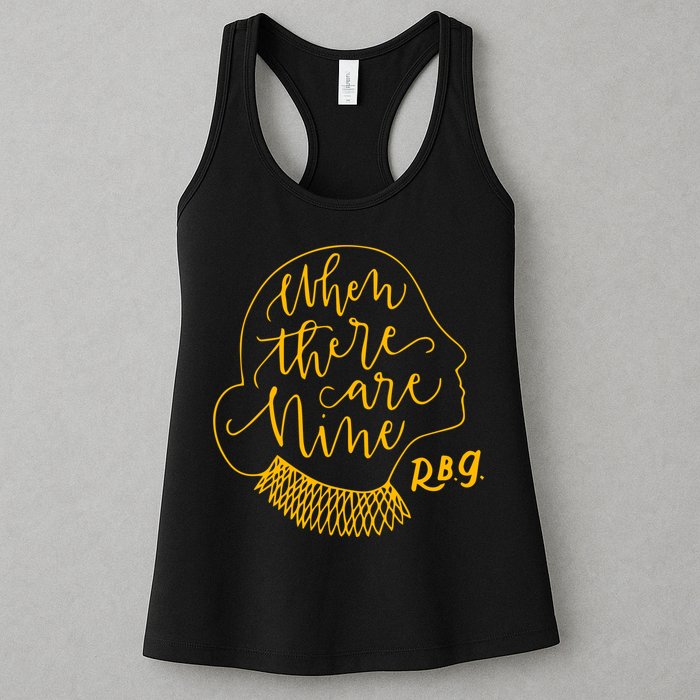 When There Are Nine RBG Quote Ruth Bader Ginsburg Tribute Womens Tank Top