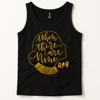 When There Are Nine RBG Quote Ruth Bader Ginsburg Tribute Tank Top