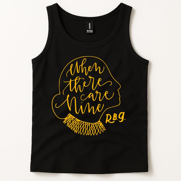 When There Are Nine RBG Quote Ruth Bader Ginsburg Tribute Tank Top