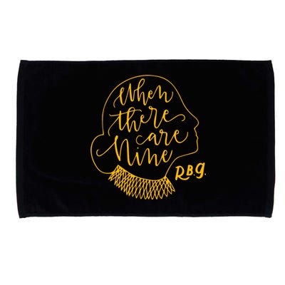 When There Are Nine RBG Quote Ruth Bader Ginsburg Tribute Microfiber Hand Towel