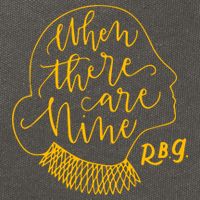 When There Are Nine RBG Quote Ruth Bader Ginsburg Tribute Cotton Canvas Backpack
