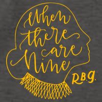 When There Are Nine RBG Quote Ruth Bader Ginsburg Tribute Vector Backpack