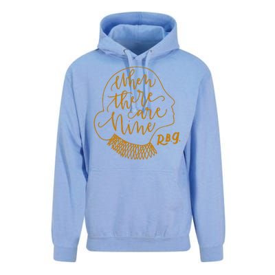 When There Are Nine RBG Quote Ruth Bader Ginsburg Tribute Unisex Surf Hoodie