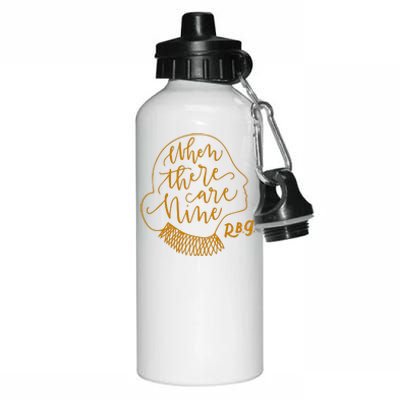 When There Are Nine RBG Quote Ruth Bader Ginsburg Tribute Aluminum Water Bottle