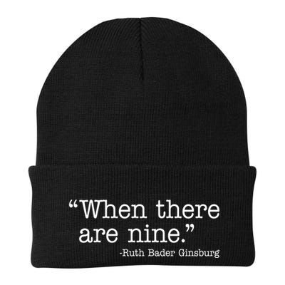 When There Are Nine Ruth Bader Ginsburg Quote Beanie