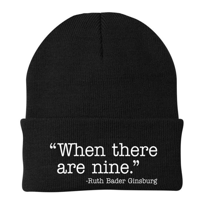 When There Are Nine Ruth Bader Ginsburg Quote Beanie