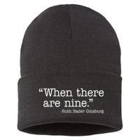 When There Are Nine Ruth Bader Ginsburg Quote Sustainable Knit Beanie